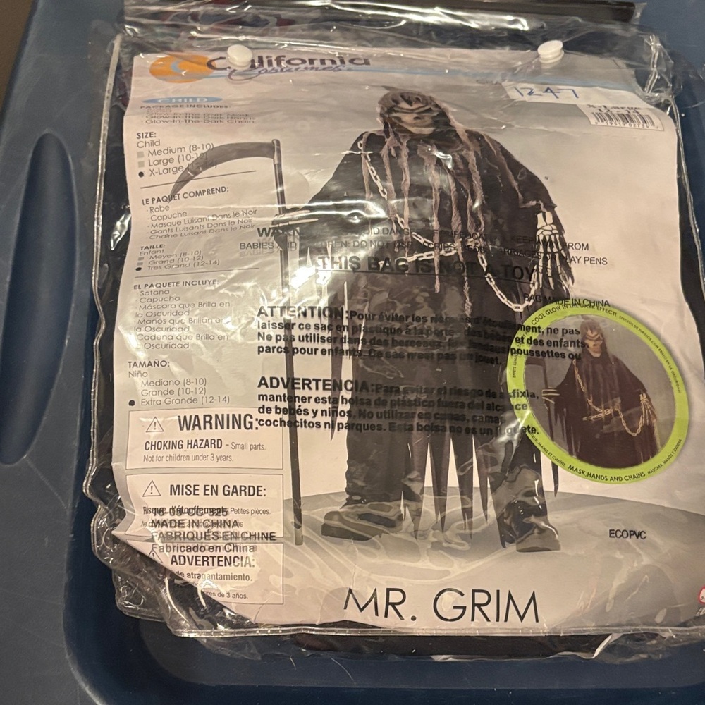 California Costumes Mr. Grim costume robe, hood and chains only